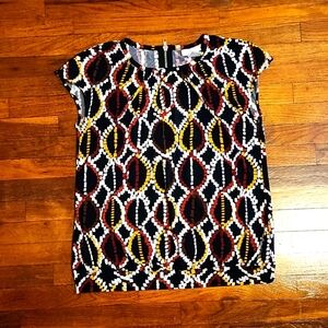 🍁Worthington Stretch Short Sleeve Blouse In Fall Colors